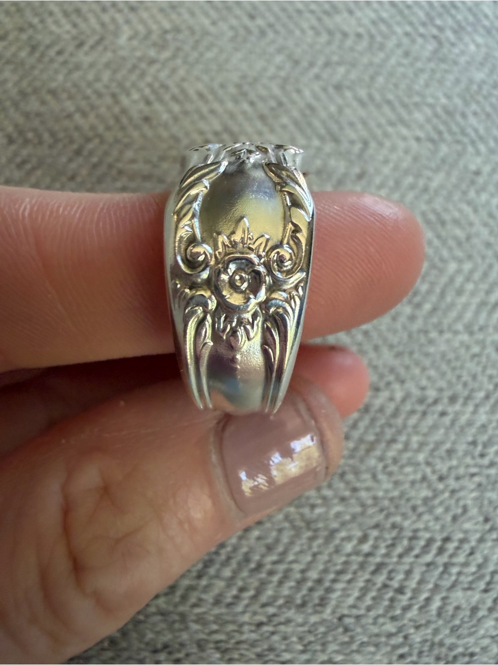Silver Plated Spoon Ring - Picture 11 of 13